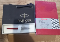 Ручка шариковая Parker Jotter Originals Red CT в комплекте с красным ежедневником #70, Антон А.