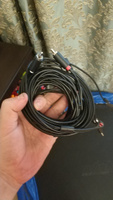 Экранированный кабель переходник Jack 3.5mm 2 х RCA GCR 3 метра для прослушивания музыки черный аудио кабель Jack RCA #19, Евгений Л.