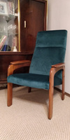 Ткань мебельная отрезная бархат Kreslo-Puff HOLLAND 56, сине-зеленый, 1 метр, для обивки мебели, перетяжки, реставрации, рукоделия, штор #7, Алиса Г.