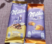 Шоколад молочный пористый Milka Bubbles c кокосовой начинкой, 87 г #22, Анастасия 