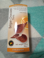 Шоколадные чипсы Belgian Chocolate Thins Orange / Бельгийские шоколадные чипсы Апельсин 80 г #2, Светлана З.