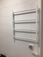 Полотенцесушитель электрический белый 50*60 для ванной комнаты Лесенка #6, Снежана К.