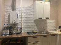 Стеновая панель ПВХ "МЕТРО", с тиснением для стен на кухню, любую комнату, не самоклеящаяся, с 3Д (3D) эффектом размером 595х560 мм, в количестве 8 шт #2, Дмитрий К.