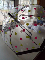 Зонт детский прозрачный трость для девочек полуавтомат #5, Марина К.