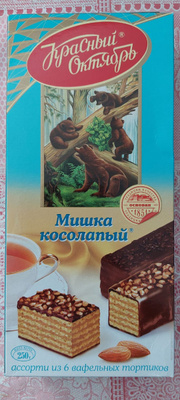 Торт вафельный Красный Октябрь "Мишка Косолапый", 250 г - купить с ...