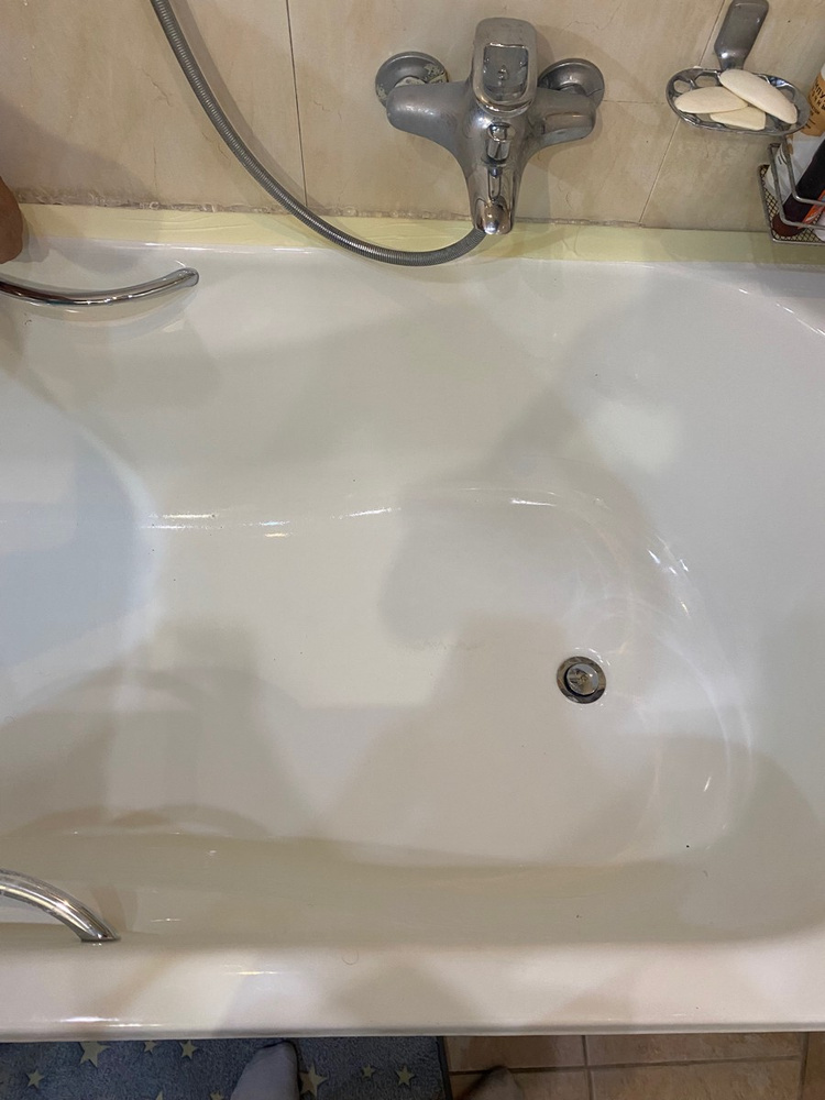 Комплект 3 в 1: ванна tempra Edge 170x75 чугун + ножки + круглые ручки ...