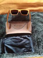 "Tiger Blue" от Timbersun, деревянные солнцезащитные голубые прямоугольные очки с поляризацией ручной работы #4, Светлана С.
