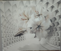 Фотообои 3Д туннель с белыми лилиями 300x270 см #79, Олеся Ф.