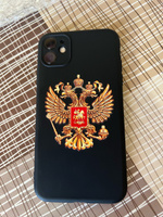 Силиконовый чехол с принтом Герб классический для iPhone 11 / на Айфон 11 черный #15, Ольга К.