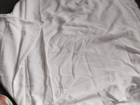 Ткань для шитья и рукоделия Штапель-поплин однотонный, отрез 3 м * 140 см, цвет белый #7, Мафтуна С.
