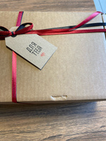 Крафтовая подарочная коробка "ДЛЯ ТЕБЯ"/ коробка для подарка с бумажным наполнителем тишью, атласными лентами, крафт биркой/ праздничная упаковка #68, Алёна Л.