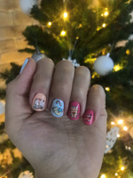 Слайдеры для маникюра (водные наклейки) для дизайна ногтей "Новогодний сет: рождественские котики" #59, Глущенко Виктория