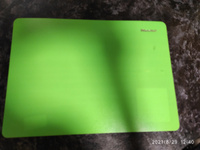 Доска / коврик для лепки Silwerhof Neon, А4, прямоугольная, пластик, зеленая, толщина 1000 мкм #48, Юлия Ж.