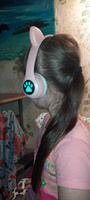 Наушники беспроводные, с ушками, Bluetooth, светящиеся детские, розовые, встроенный микрофон #73, Алёна М.