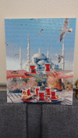 DVEKARTINKI Алмазная мозаика на подрамнике 40x50 см Полная выкладка круглые стразы 40х50Чай в Стамбуле с видом на мечеть #119, Дания М.