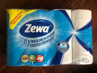 Бумажные полотенца Zewa 1/2 листа, 4 рулона - купить с доставкой по ...