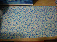 Напольный коврик для ванной из вспененного ПВХ 80x250 см, голубой/синий, с рисунком "Камушки" #2, Ирина К.