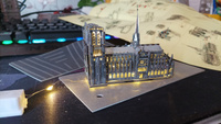 Металлический конструктор / 3D конструктор / Сборная модель 3D Metal Model Notre Dame Cathedral с подсветкой #52, Алена К.