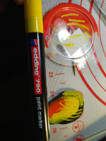 Маркер краска Edding E-790/5, лаковый, 2-3 мм, желтый #1, Алексей С.