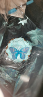Вафельная картинка на торт БАБОЧКИ ФИОЛЕТОВЫЕ , украшение для торта и выпечки #23, Миронова Ольга