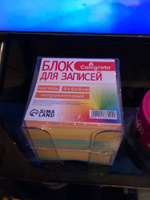 Блок бумаги для записей, 9х9х9, цветная пастель 80 г/м2, в пластиковом прозрачном боксе, непроклеенный #27, Ольга Т.