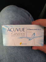 Контактные линзы для глаз двухнедельные Acuvue Oasys with HYDRACLEAR PLUS, Акувью Оазис 6 шт, 8.4, -3.25 #16, Арина Д.