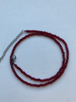 Ожерелье женское на шею Shine из чешского хрусталя 3 мм в ювелирной огранкена застежке карабине с цепочкой удлинителем с покрытием #88, Елена Я.