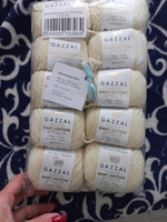 Пряжа Gazzal Baby Cotton XL 3437 Экрю 10 мотков (Хлопковая летняя пряжа Газзал Беби Коттон XL) #13, Алена Ч.