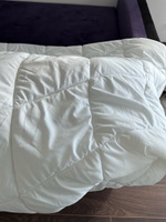 Одеяло Guten Morgen 2 спальное всесезонное 172x205 см, цвет: белый, наполнитель - силиконизированное волокно #94, Калачева А.