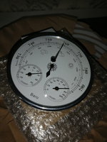 Барометр настенный с термометром и гигрометром THB9392S, серебристый #5, Татьяна З.