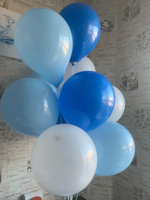 Набор воздушных шаров "Белый голубой синий" 20 штук. #79, Анастасия Е.