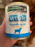 Консервы Farmina Vet Life Natural Diet Dog Hypoallergenic Fish&Potato Фармина Вет Лайф диетический, гипоаллергенный, для собак всех пород, рыба с картофелем, (300 гр*6 шт). #33, ПД УДАЛЕНЫ