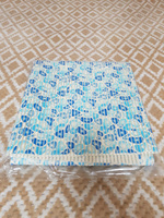 Напольный коврик для ванной из вспененного ПВХ 130x100 см, голубой/синий, с рисунком "Камушки" #6, Светлана А.