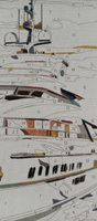 Картина по номерам маленького размера (холст на картоне) - Морская яхта на закате #122, Екатерина Р.