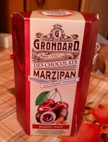 Марципан в шоколаде Grondard с начинкой: "Вишня Гриот", Подарочная коробка, 140 г #1, Ирина