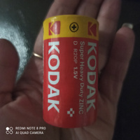 Kodak Батарейка D, Солевой тип, 1,5 В, 2 шт #14, Людмила С.