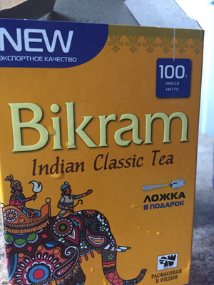 Чай Бикрам "Гранулированный" чёрный гранулированный CTC 100г карт ...
