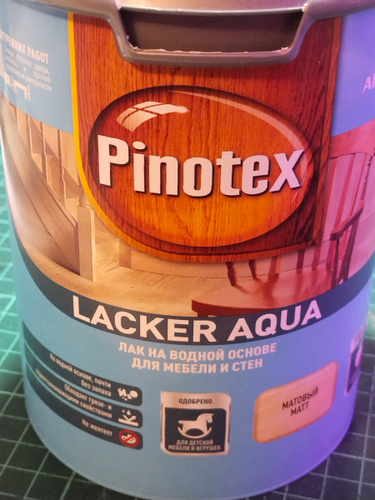 Лак для стен и мебели pinotex lacker aqua 1л матовый