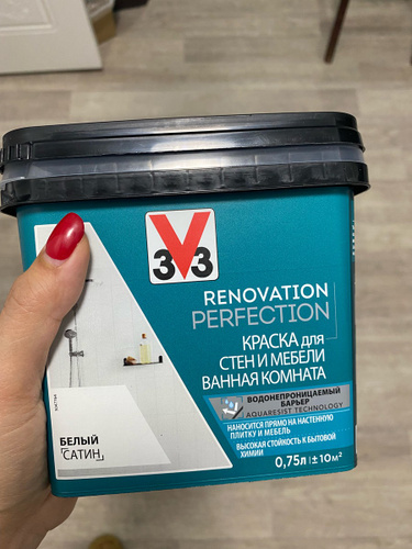 Краска для стен и мебели в ванной комнате v33 renovation perfection