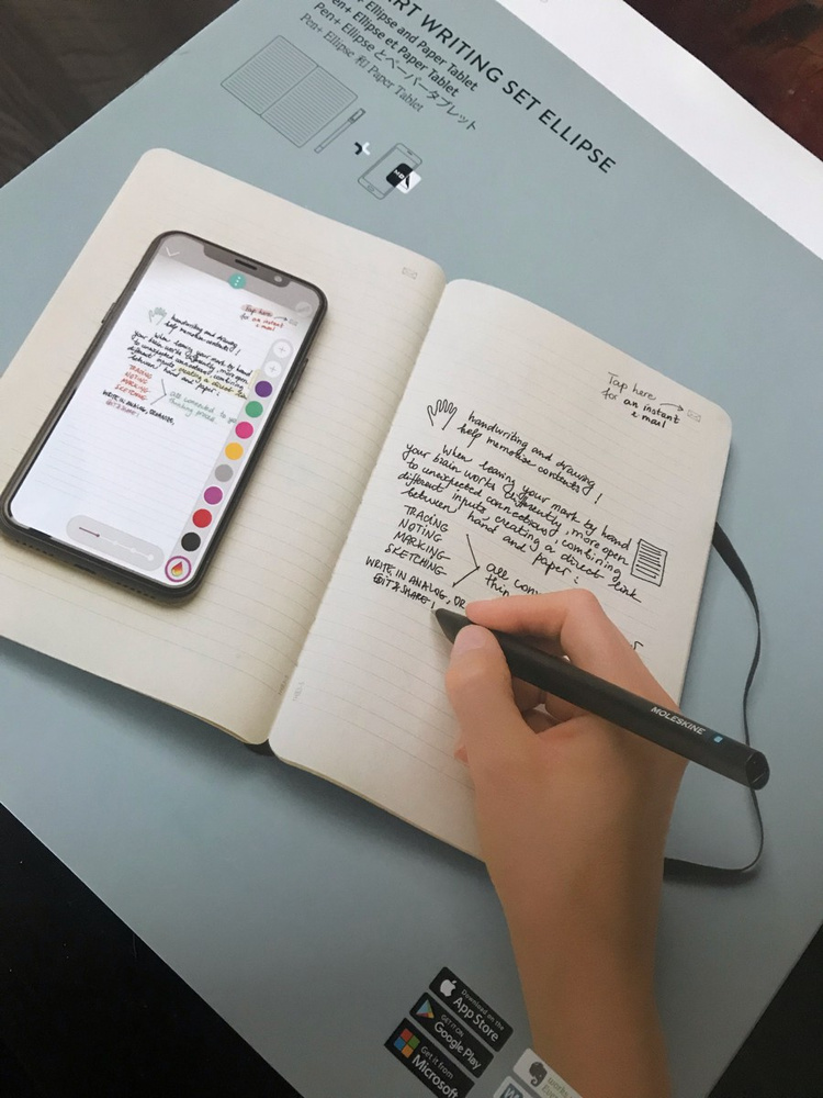 Набор Moleskine Smart блокнот Paper Tablet + ручка PEN+ Ellipse, SWSA
