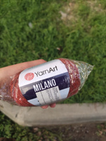 Пряжа для вязания YarnArt "Milano" 8% альпака, 20% шерсть, 8% вискоза, 64% акрил 130м/50гр, 857 терракот #12, Ольга 