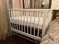 Кроватка для новорожденных Nuovita Stanzione INIZIO swing детская, кровать-трансформер с маятником деревянная, массив бука, ваниль натуральный #6, Дарья Е.