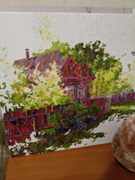 Картина по номерам на подрамнике / живопись на холсте раскраска 40х50 Лето в деревне Природа Пейзаж #48, Олеся Н.