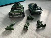 Набор машинок для мальчиков Нордпласт: Боевая машина вездеход, БТР, солдатики набор военные 4 штуки, военная техника, Игрушки для мальчиков #84, Оксана Ч.