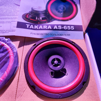 Динамики Takara AS-655, Колонки автомобильные, Акустическая система для авто, Аудиосистема в машину, диаметр 16.5 см, мощность 120 Вт, частотный диапазон 80-12k Гц, 2 шт #17, Денис О.