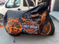 Чехол для мотоцикла HARLEY DAVIDSON длиной до 2,4 м, Защита мотоцикла от влаги и пыли, защитный тент высокой прочности размера L с печатью #21, Артур Ш.