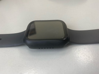 Защитный пластиковый чехол (кейс) Apple Watch Series 4 SE 6 5 (Эпл Вотч) 44 мм для экрана/дисплея и корпуса противоударный бампер черный #128, Арнаут Алексей Петрович