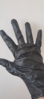 Перчатки одноразовые хозяйственные Aviora, эластомер (ТПЭ) 100 шт, размер XL, черные #1, Федоровская Светлана