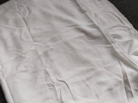 Ткань для шитья и рукоделия Штапель-поплин однотонный, отрез 3 м * 140 см, цвет белый #6, Мафтуна С.