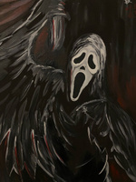 Картина по номерам Крик Призрачное лицо страшная маска 40х50 #1, Дэн Р.